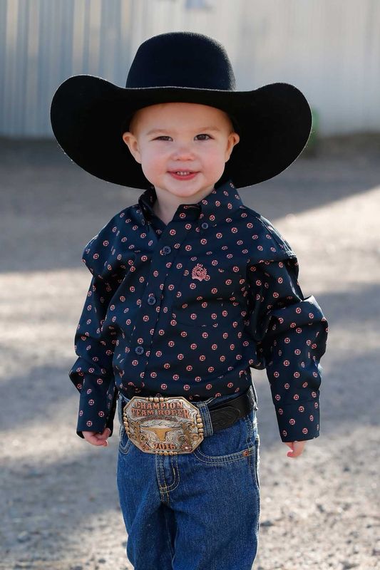Toddler Cinch Long Sleeve Button Down