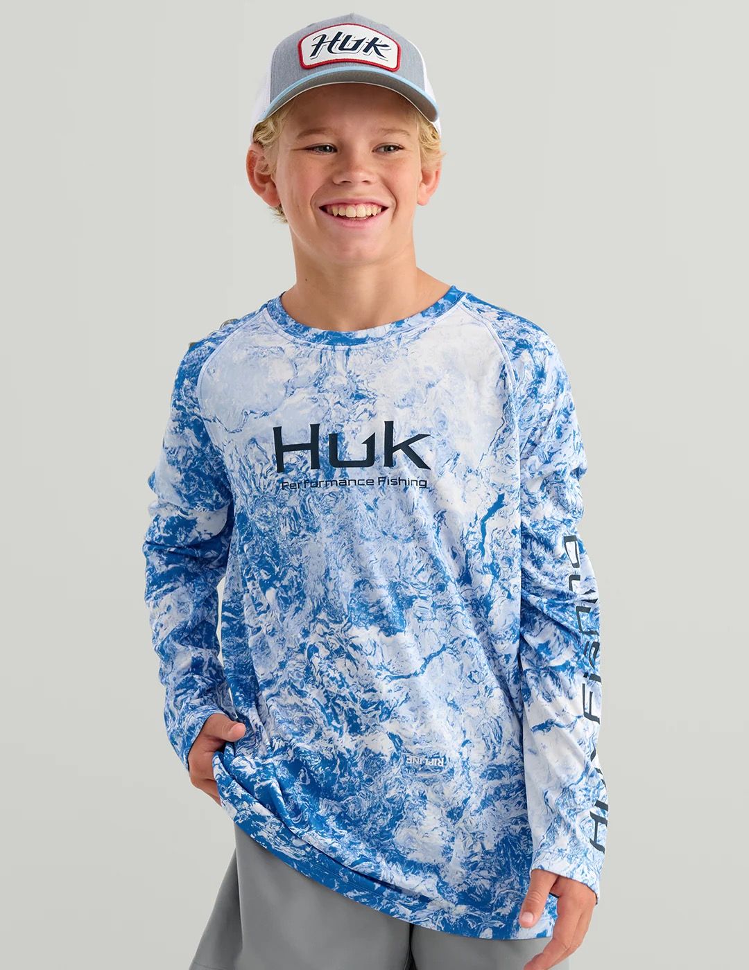 Huk Kids Mossy Oak Pursuit Performance Crew
