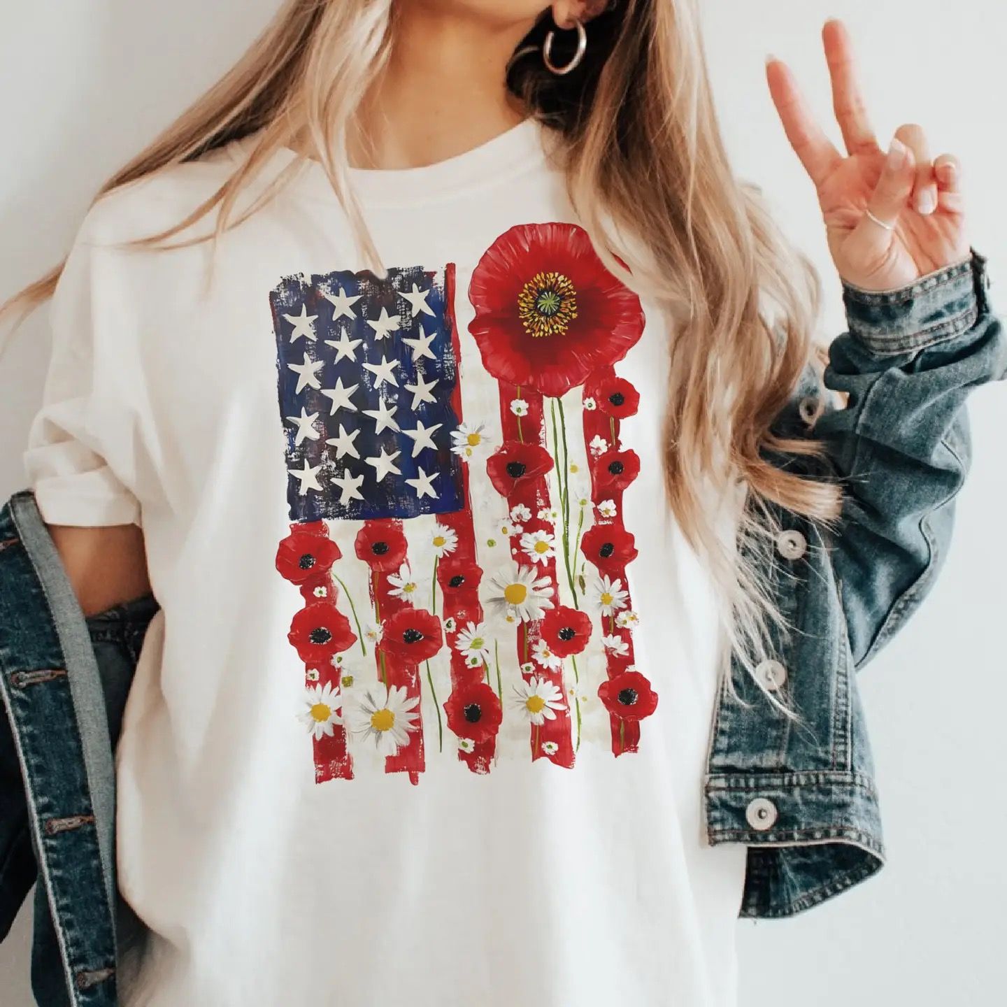 USA Floral Flag