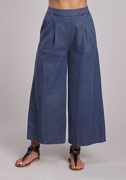 Roper Denim Palazzo Trousers