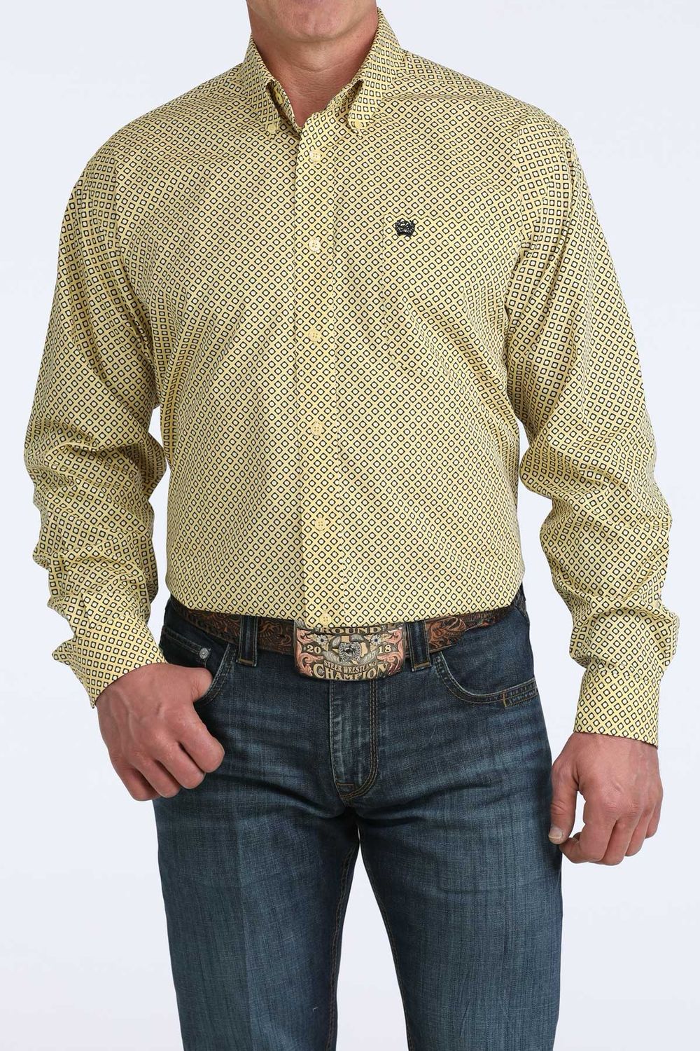 Mens Cinch Long Sleeve Button Down