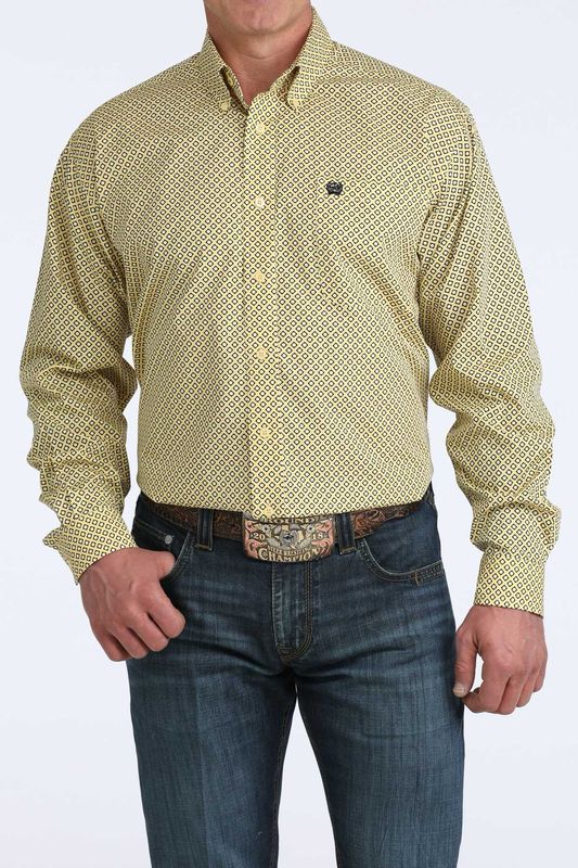 Mens Cinch Long Sleeve Button Down