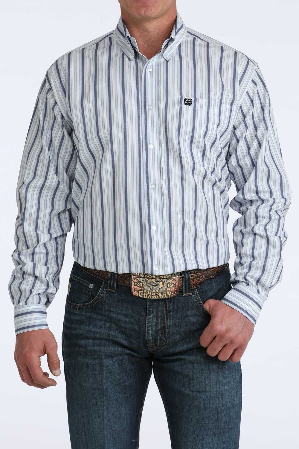 Mens Cinch Long Sleeve Button Down