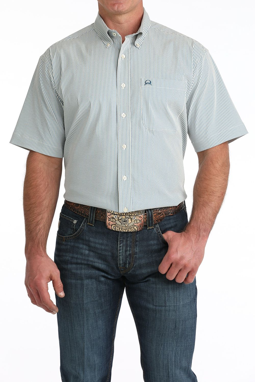 Mens Cinch Arenaflex Button Down