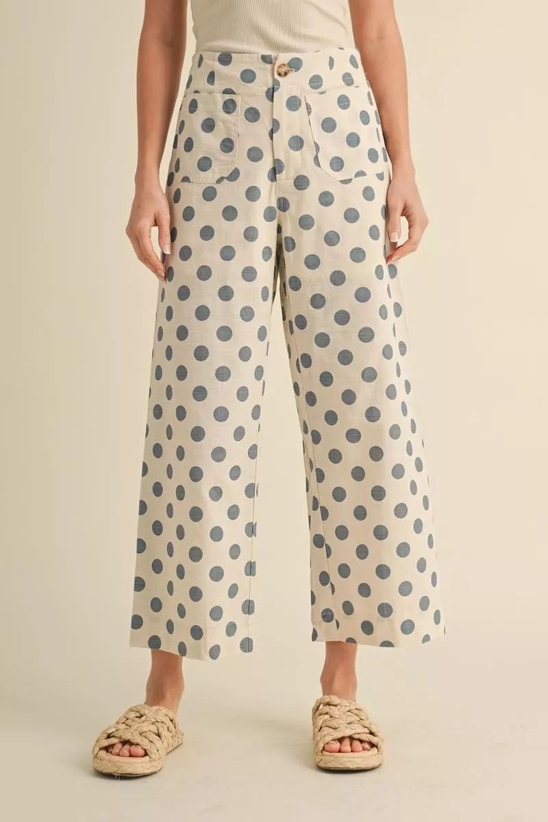 Polka Dot Wide Leg Pants