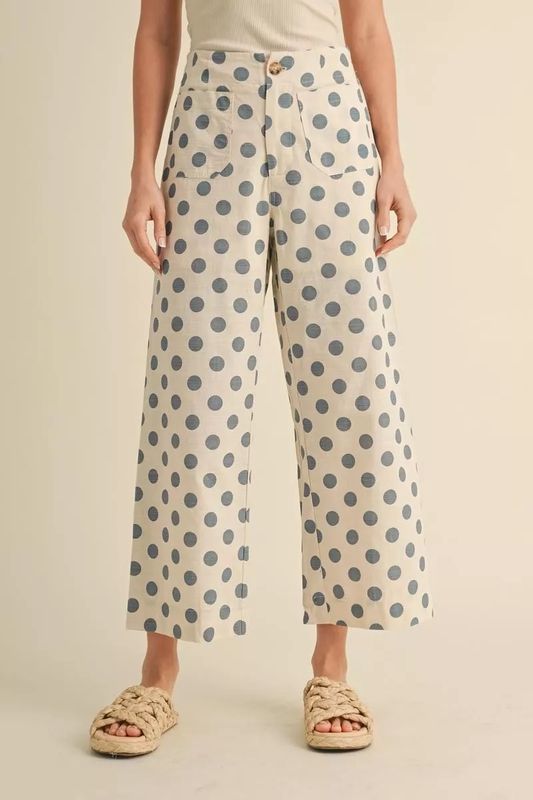 Polka Dot Wide Leg Pants