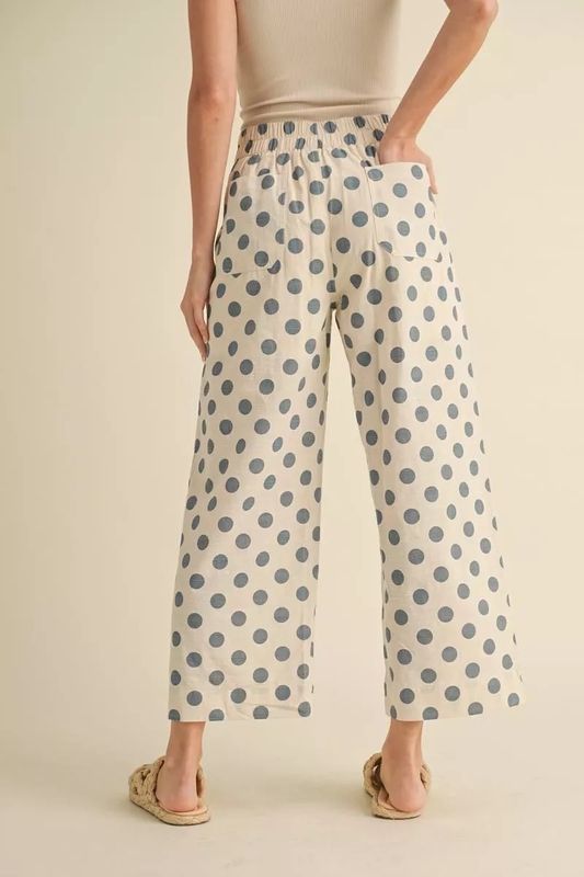 Polka Dot Wide Leg Pants