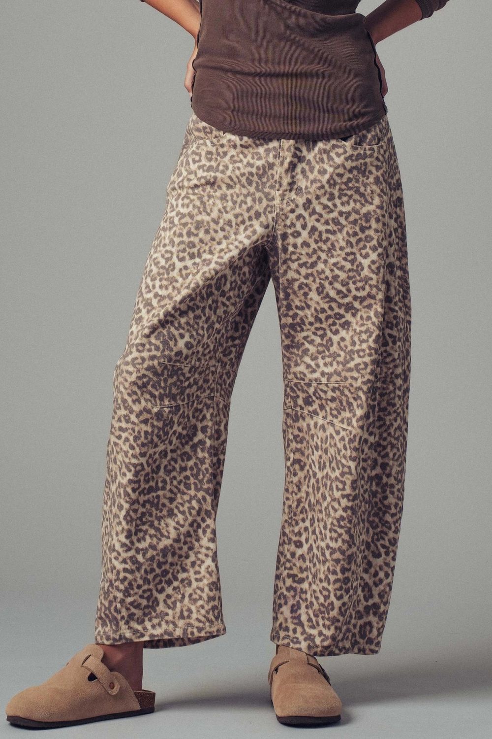 Leopard Barrel Jeans
