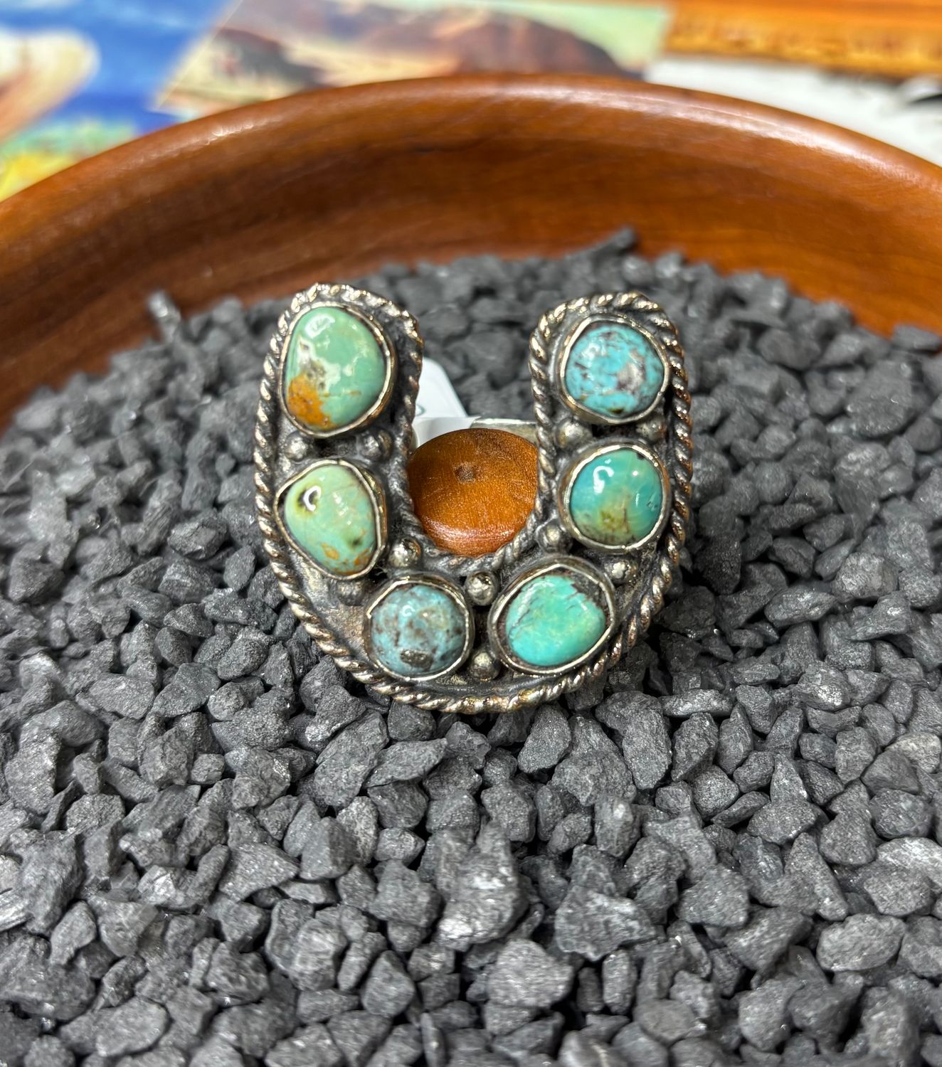 Turquoise Horseshoe Ring