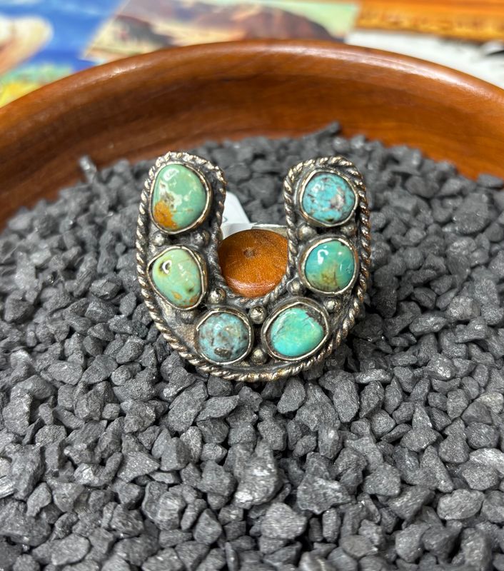 Turquoise Horseshoe Ring