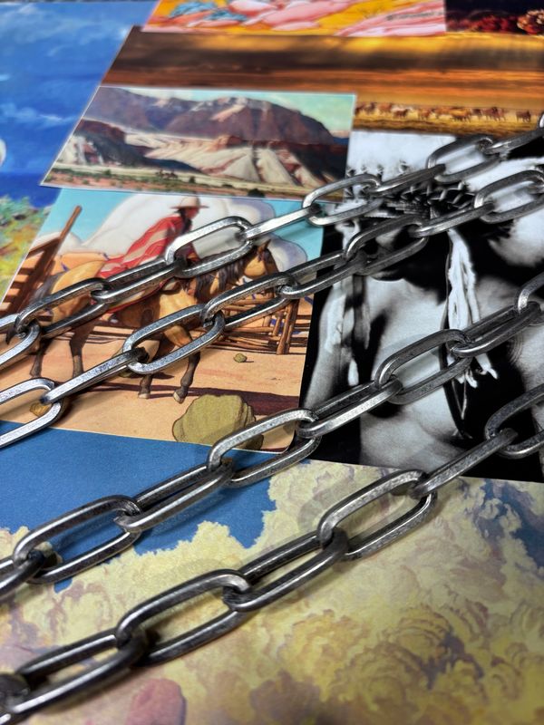 German Silver Large Link Necklace