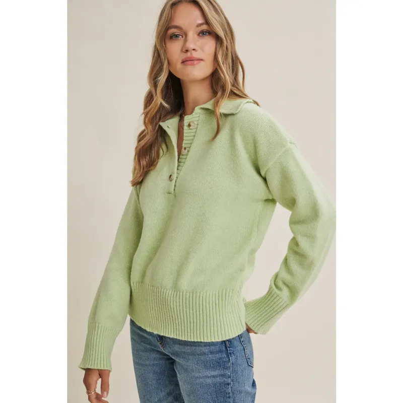Green Polo Sweater
