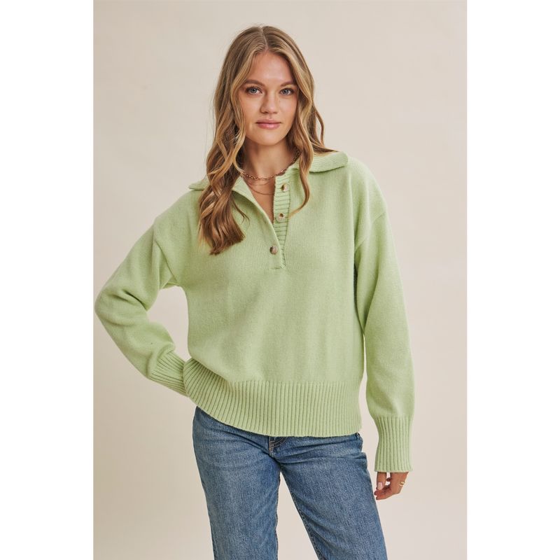 Green Polo Sweater