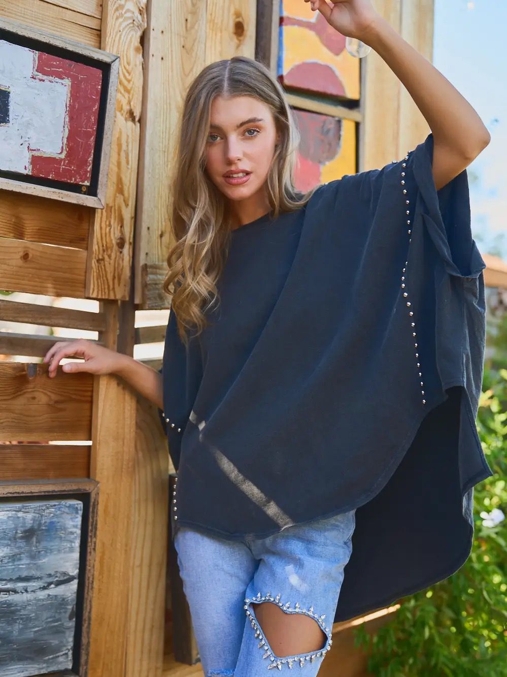 Studded Oversized T-Shirt