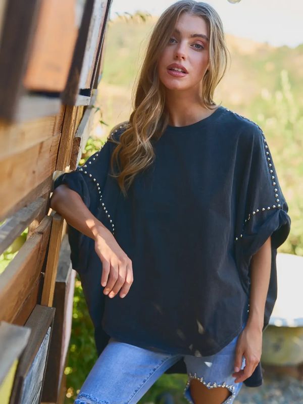 Studded Oversized T-Shirt