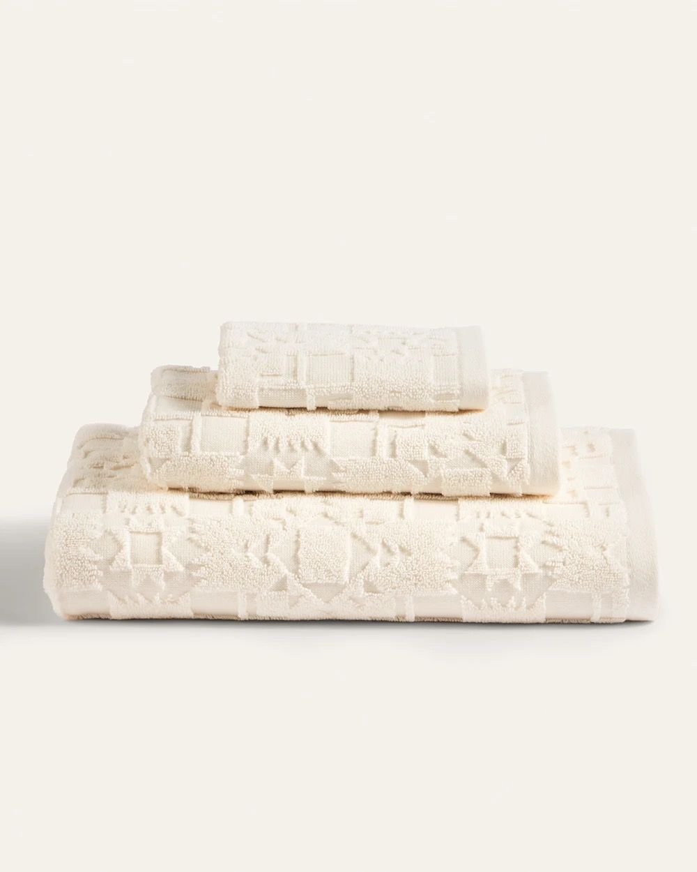 Sculpted Towel Set - Ivory