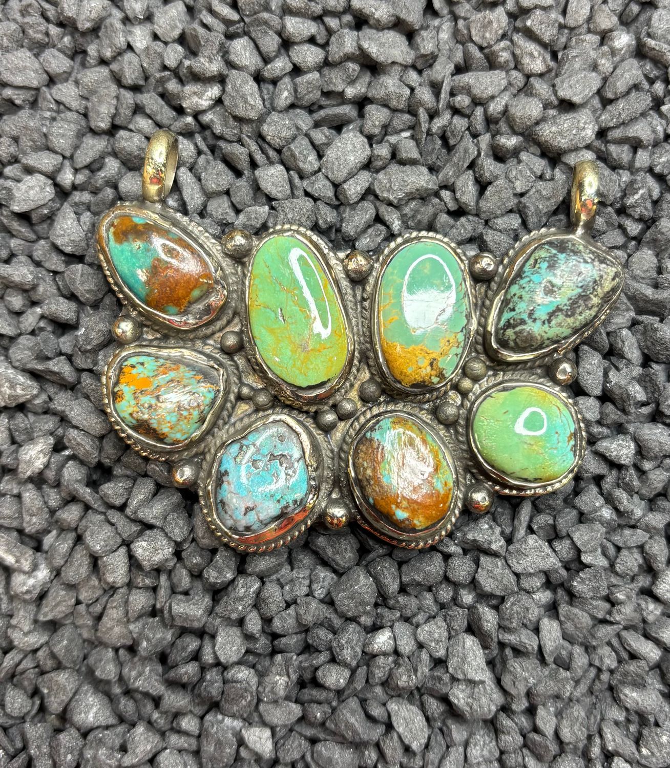 8 Stone Turquoise Pendant