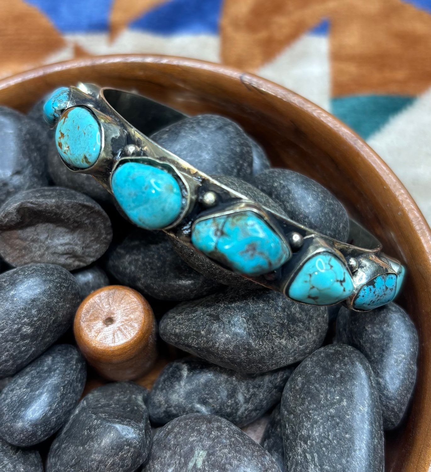Turquoise 12 Stone Cuff