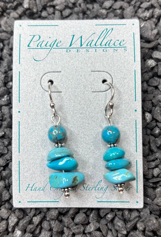 Turquoise Chip Earrings