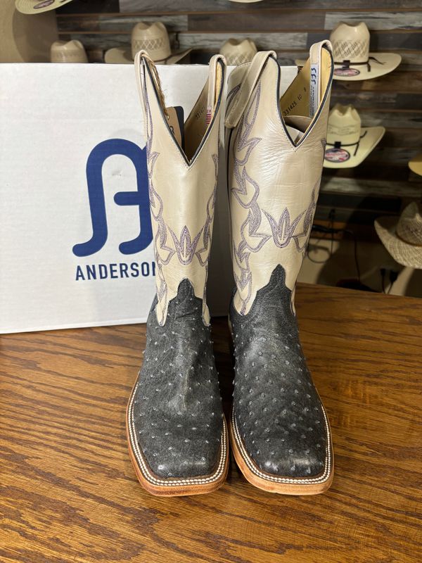 Womens Anderson Bean Denim Ostrich
