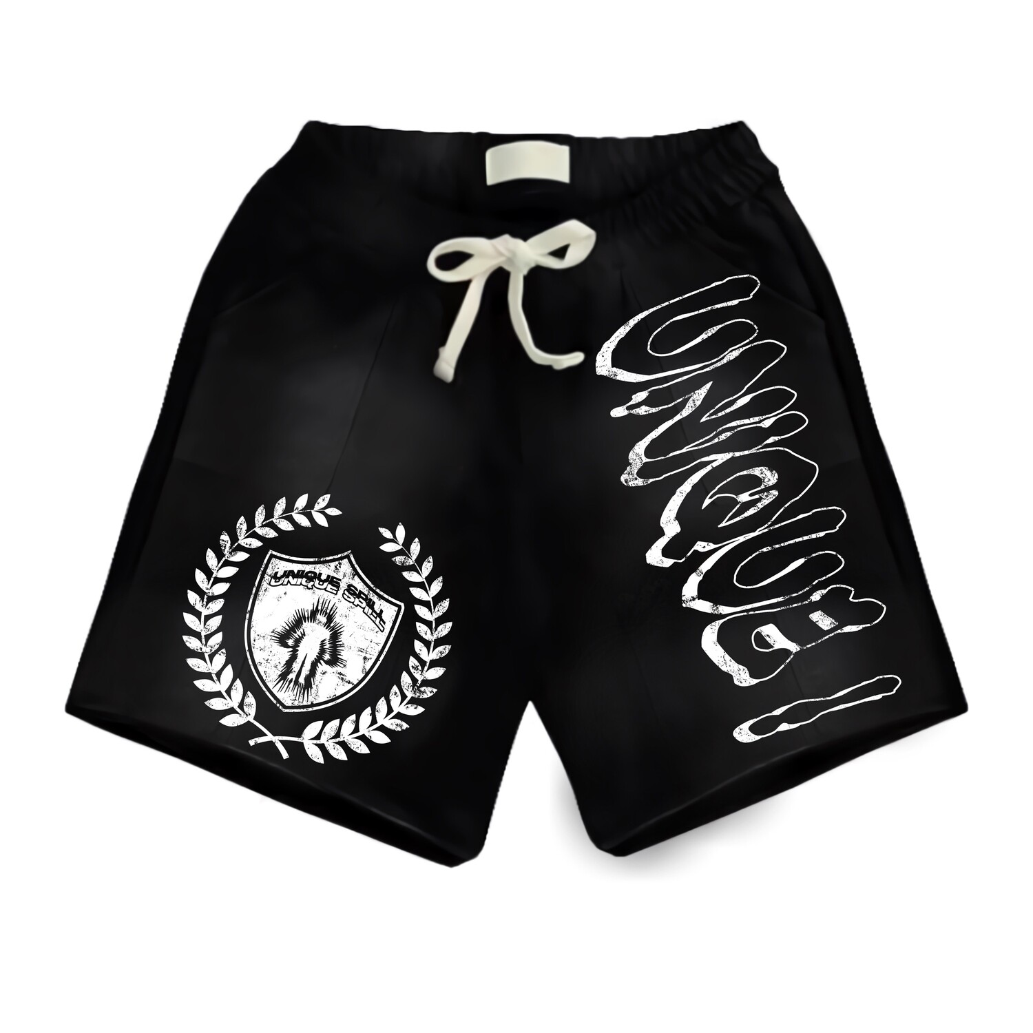 Black Acid wash sweat shorts