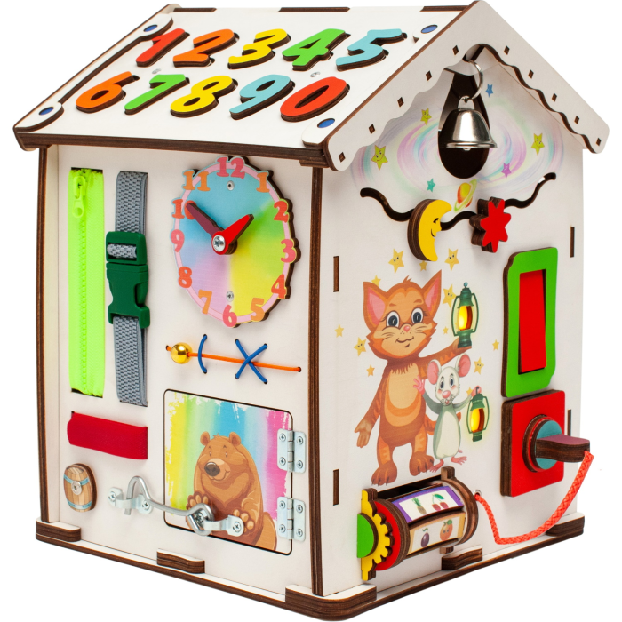 Бизидомик jolly kids со светом котик — 9-0400