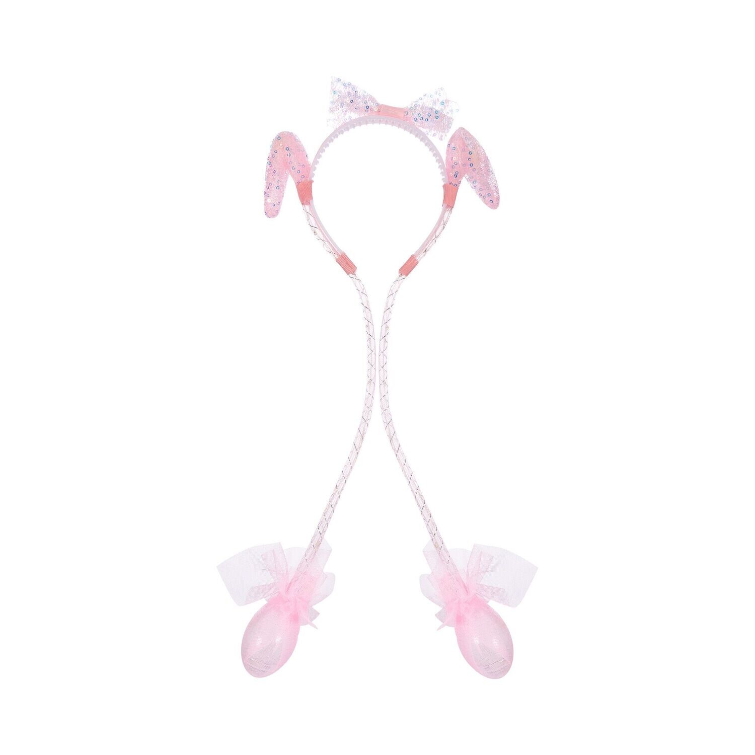 Карнавальный ободок с бантом и подвижными ушками