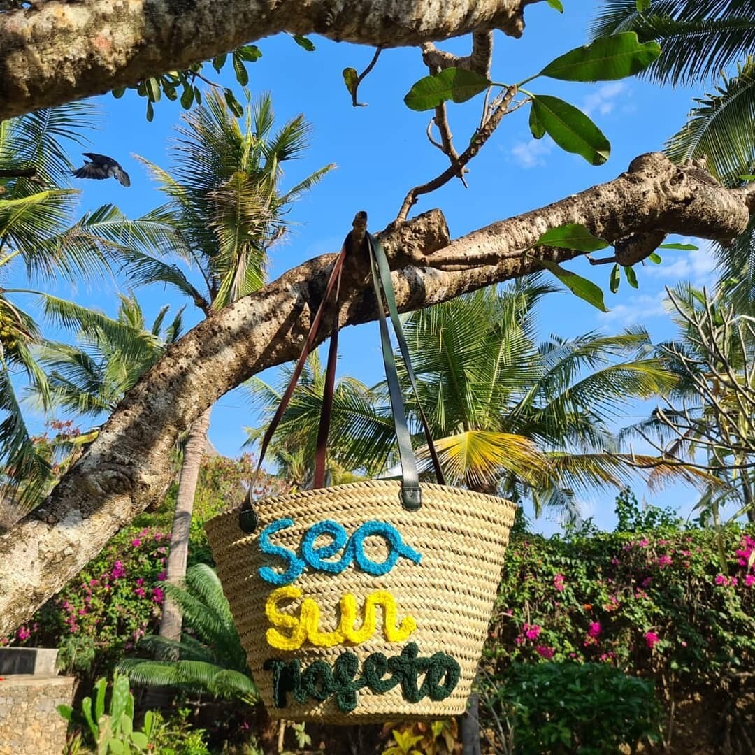 Beach basket bag