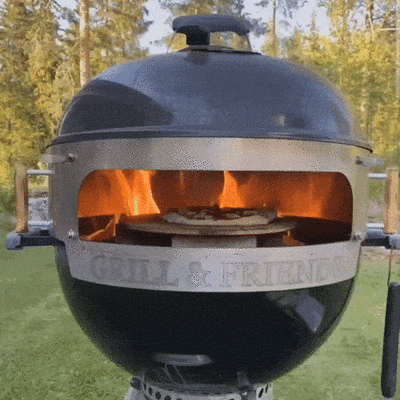 Pizza-kaulus 57cm pallogrilliin — tee pizzaa kuin oikeassa puulämmitteisessä uunissa