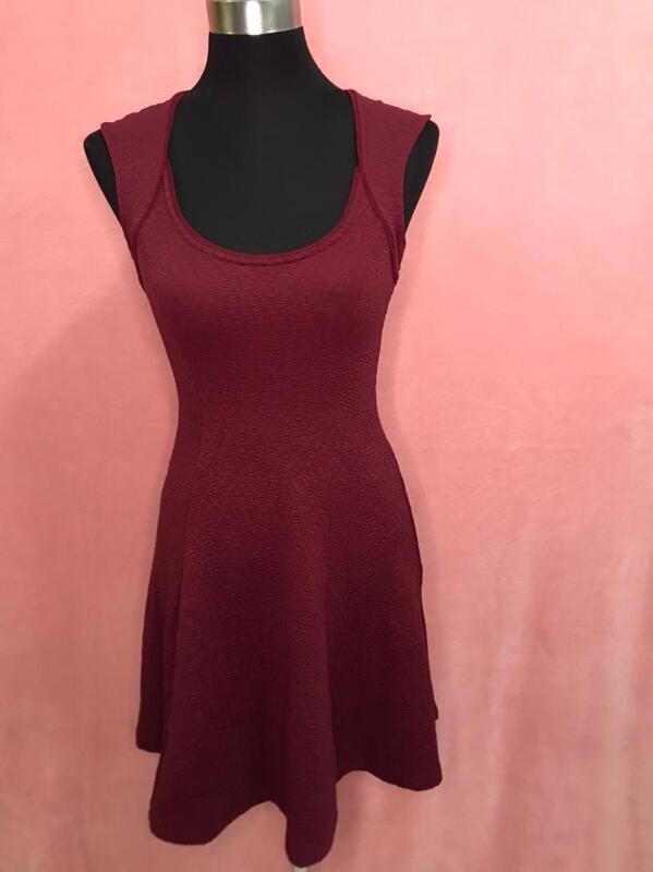 Red back less Dress