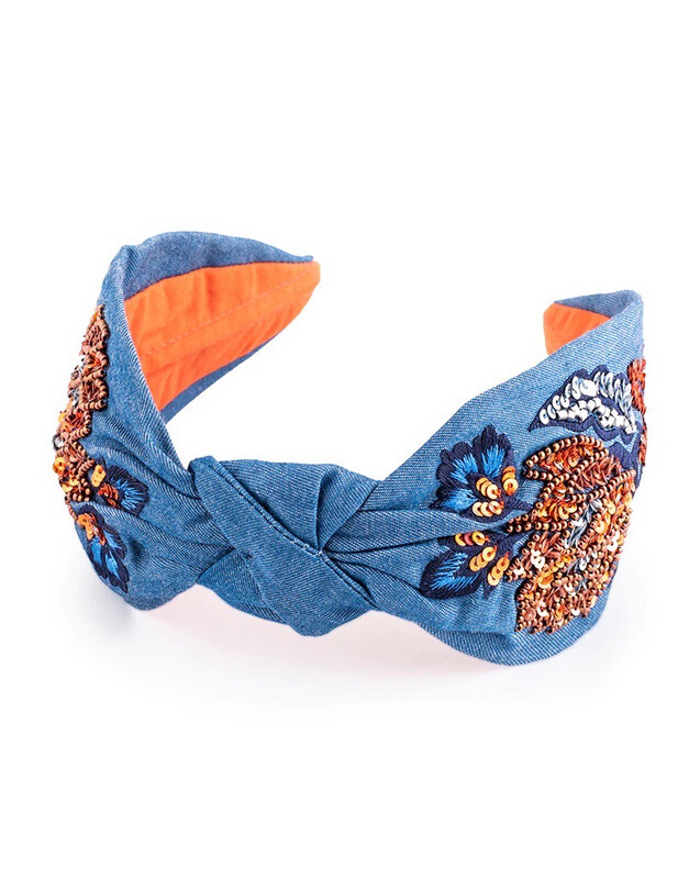 HB-4039THW-Copper Lotus Headband