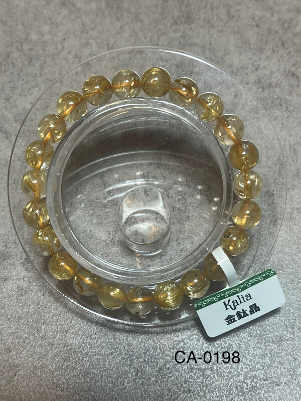 CA-0198 金鈦晶手串