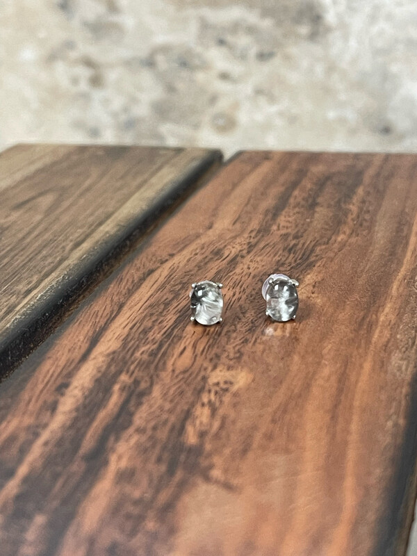 CA-0259 黑銀鈦耳環