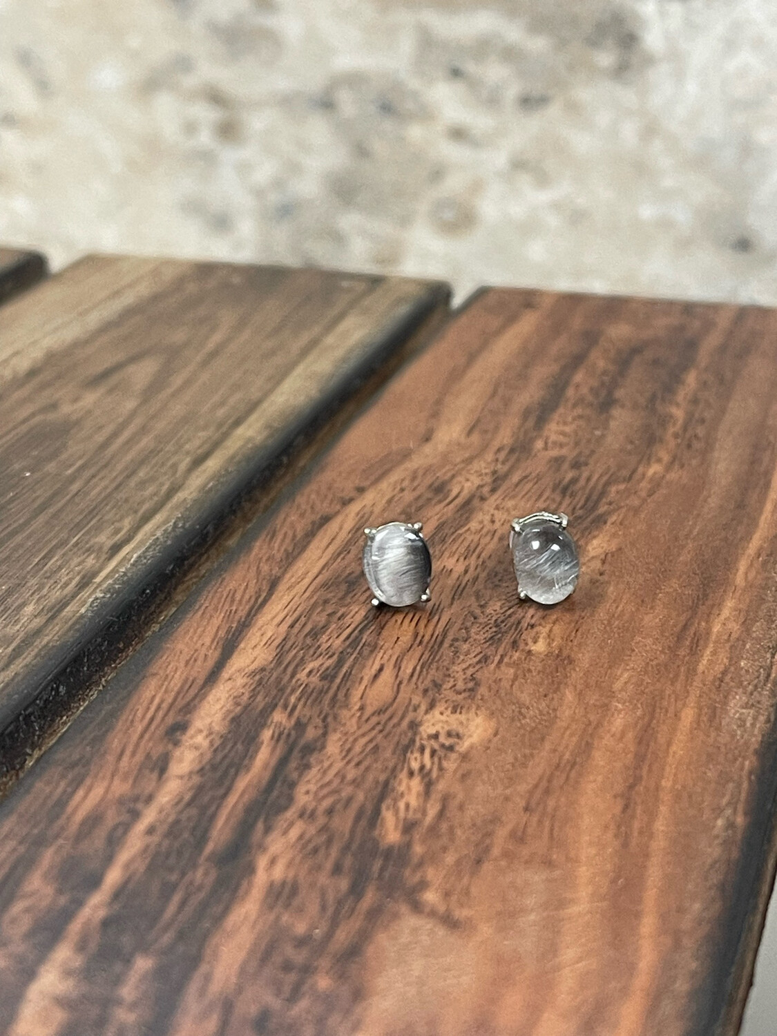 CA-0260 黒銀鈦耳環