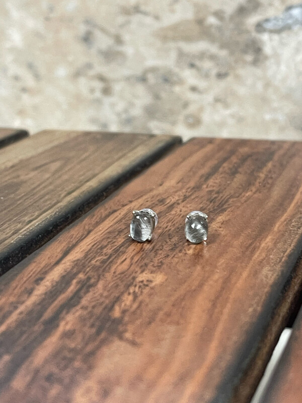 CA-0258 黑銀鈦耳環