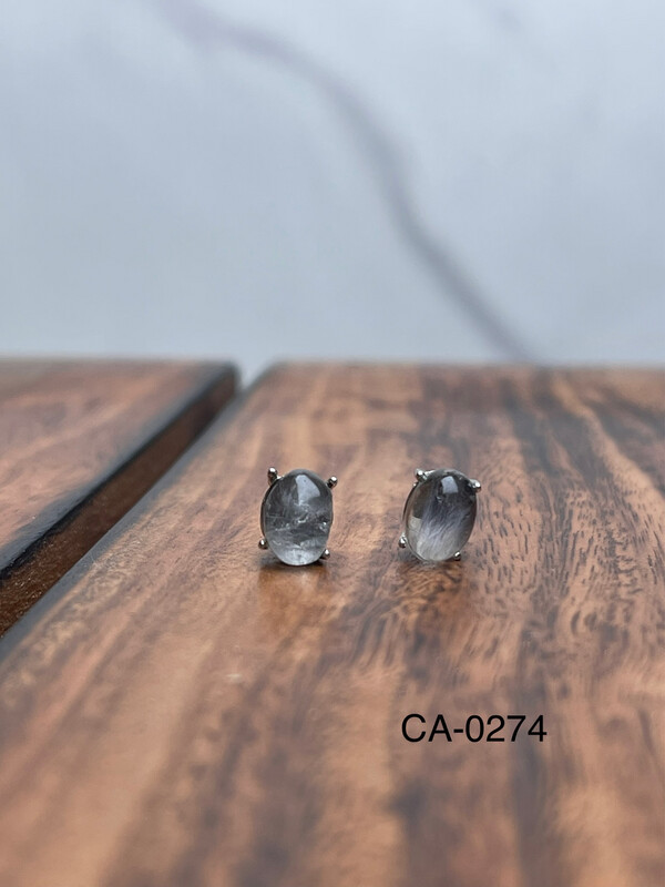 CA-0274 黑銀鈦耳環