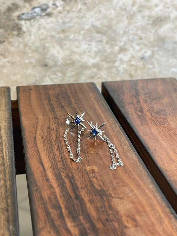 Q-027 藍寶石耳環