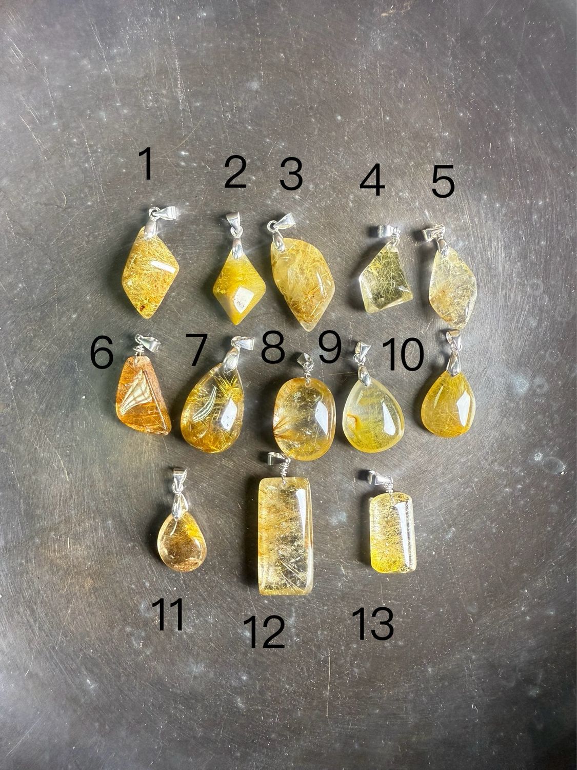 00610 金鈦晶吊墜