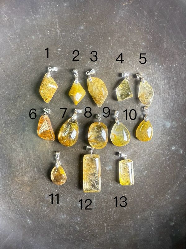 00610 金鈦晶吊墜