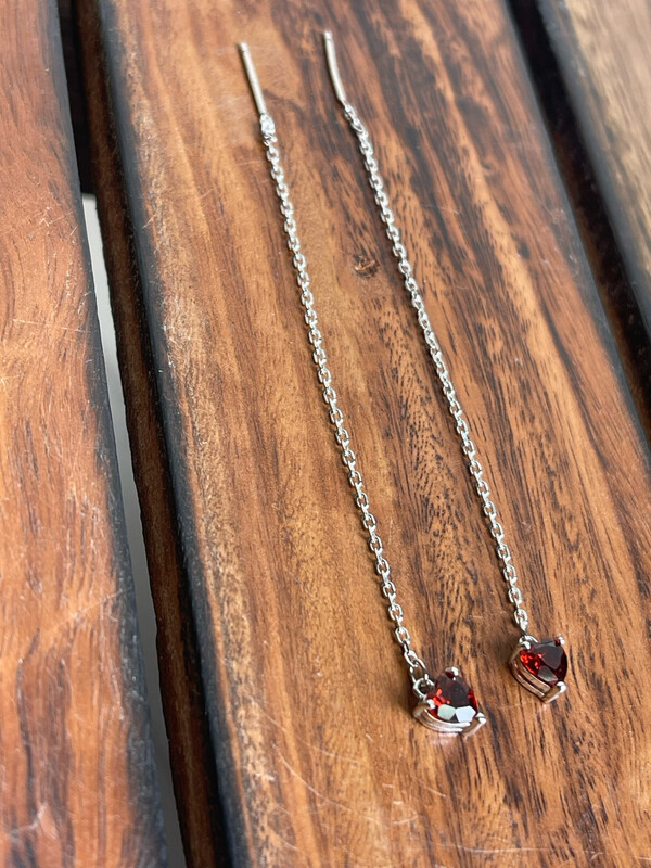 Q-014石榴石耳環 Garnet