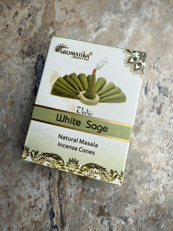 ​#00636 Aromatika Incense cones - White Sage