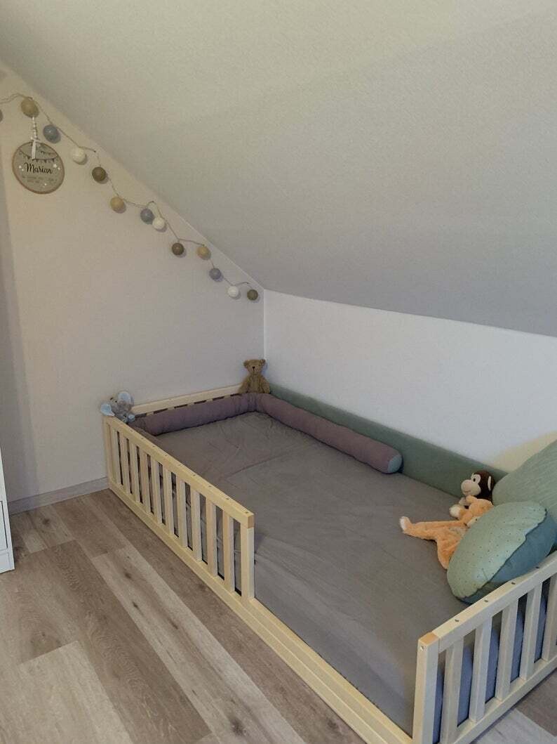 Toddler bed with slats, Nursery crib , Montessori bed, floor bed, Montessori bed, floor bed,