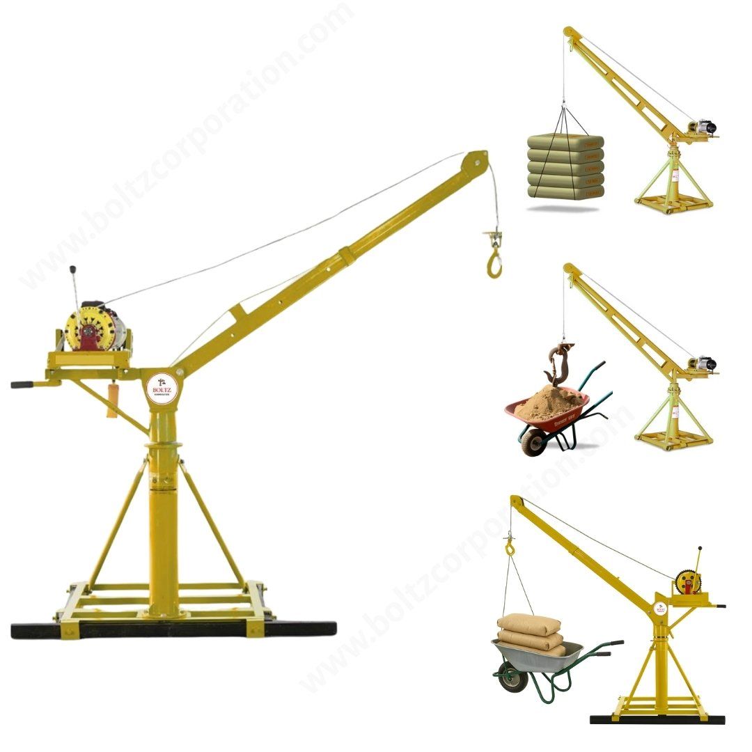 Boltz Electric Mini Lifting Crane with 5HP Single Phase Electric Motor |8mm Wire Thickness | 40 Meter Length of the Wire and 53-55kg Frame | Mini Crane Scale 500kg