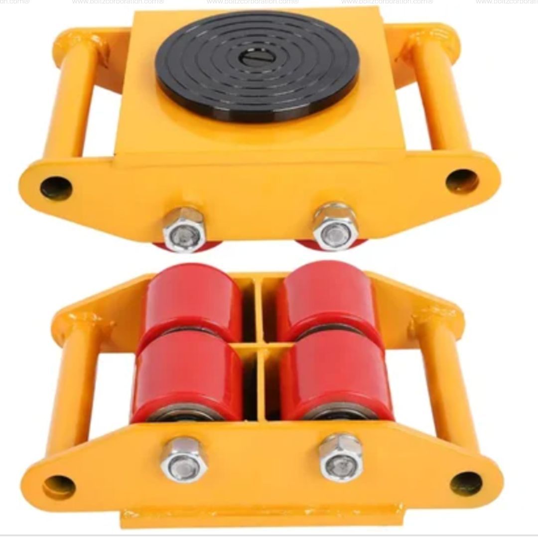 Boltz 6-Ton Heavy-Duty Cargo Trolley With 4 Roller Caster Wheels For All Surfaces