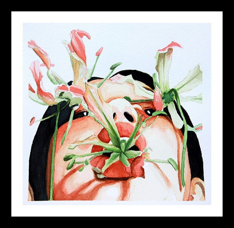 &#39;Bonding&#39;, Watercolor, 2021