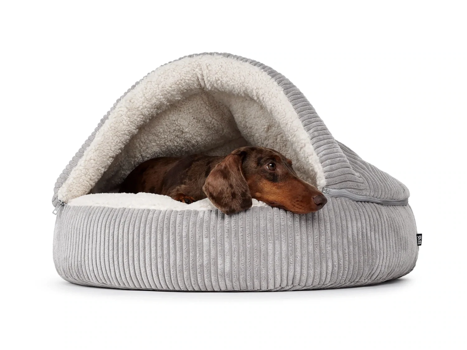 mypado Shell Cord Hundehöhle, Farbe: grau, Größe: M 75 x7 5 cm, Füllung: standard