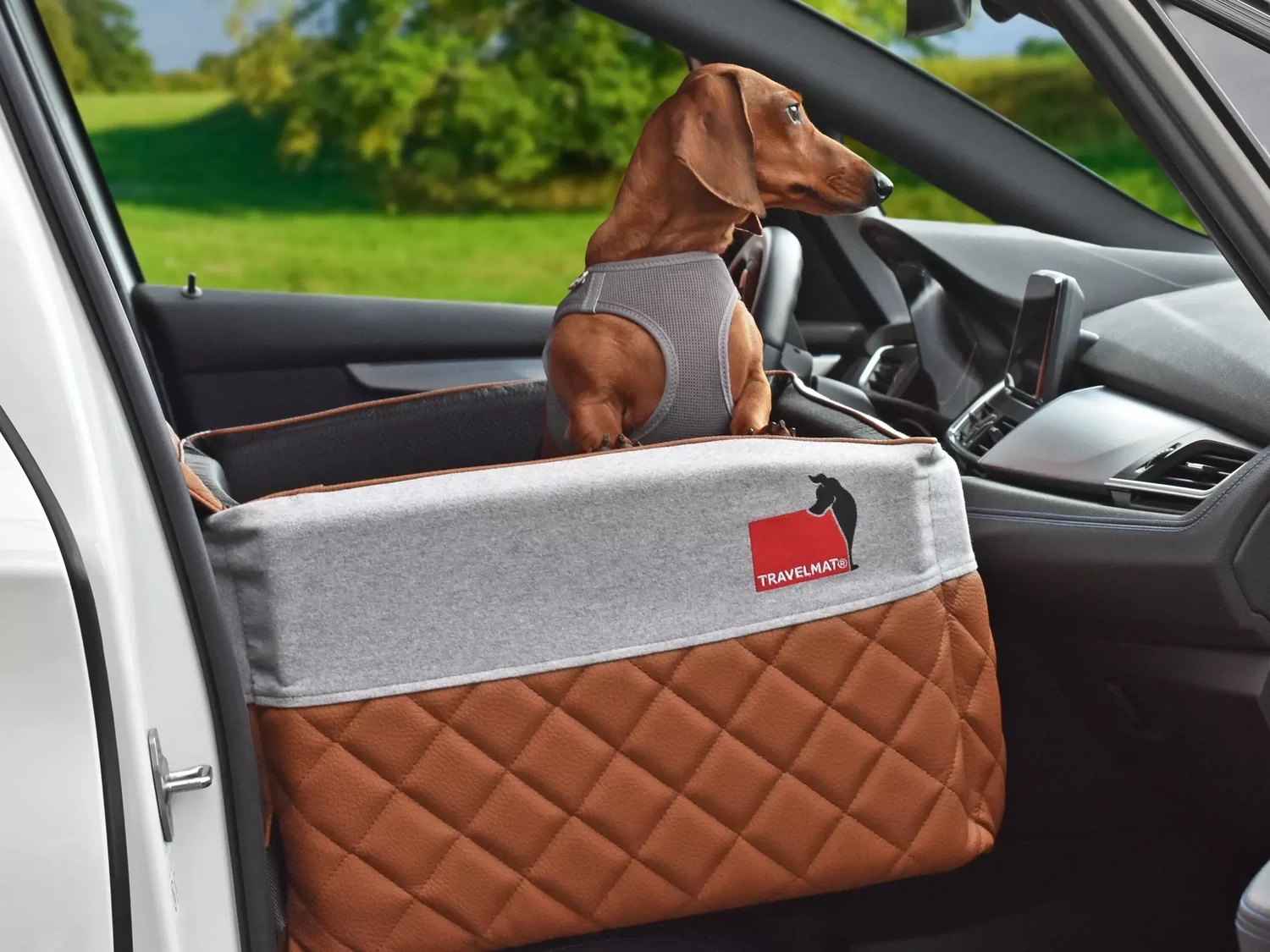 Autohundebett Travelmat® ONE Vordersitz, Farbe: silvercopper