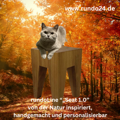 rundoLine „Seat 1.0“ Katzenliegeplatz Hocker Eiche rustikal