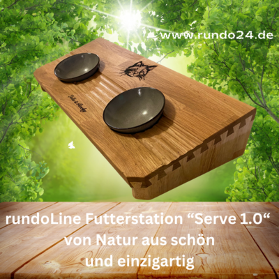 rundoLine Futterstation "Serve 1.0" Eiche / Hevea