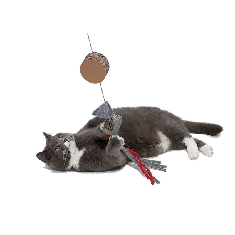 Mioou Katzenspielzeug „OLLY“ – Handgefertigter Spielspaß aus Filz, Pappe & Leinen | 100 cm Mioou Katzenspielzeug „OLLY“ – Handgefertigter Spielspaß aus Filz, Pappe & Leinen | 100 cm